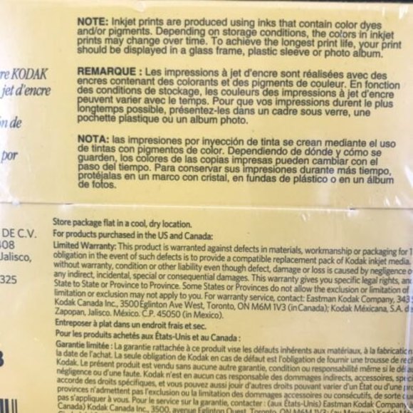 New Kodak 4X6 Premium Photo Paper Gloss Instant Dry 100 Pack Sheets 66# 1034388 - Picture 7 of 9